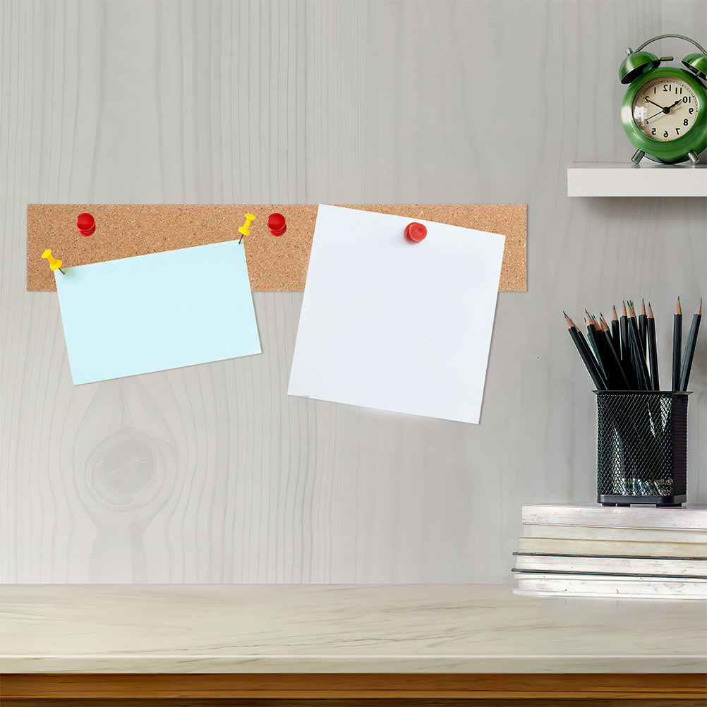 Bulletin Board Cork - 10Pcs Frameless Cork Bulletin Strips Self-Adhesive