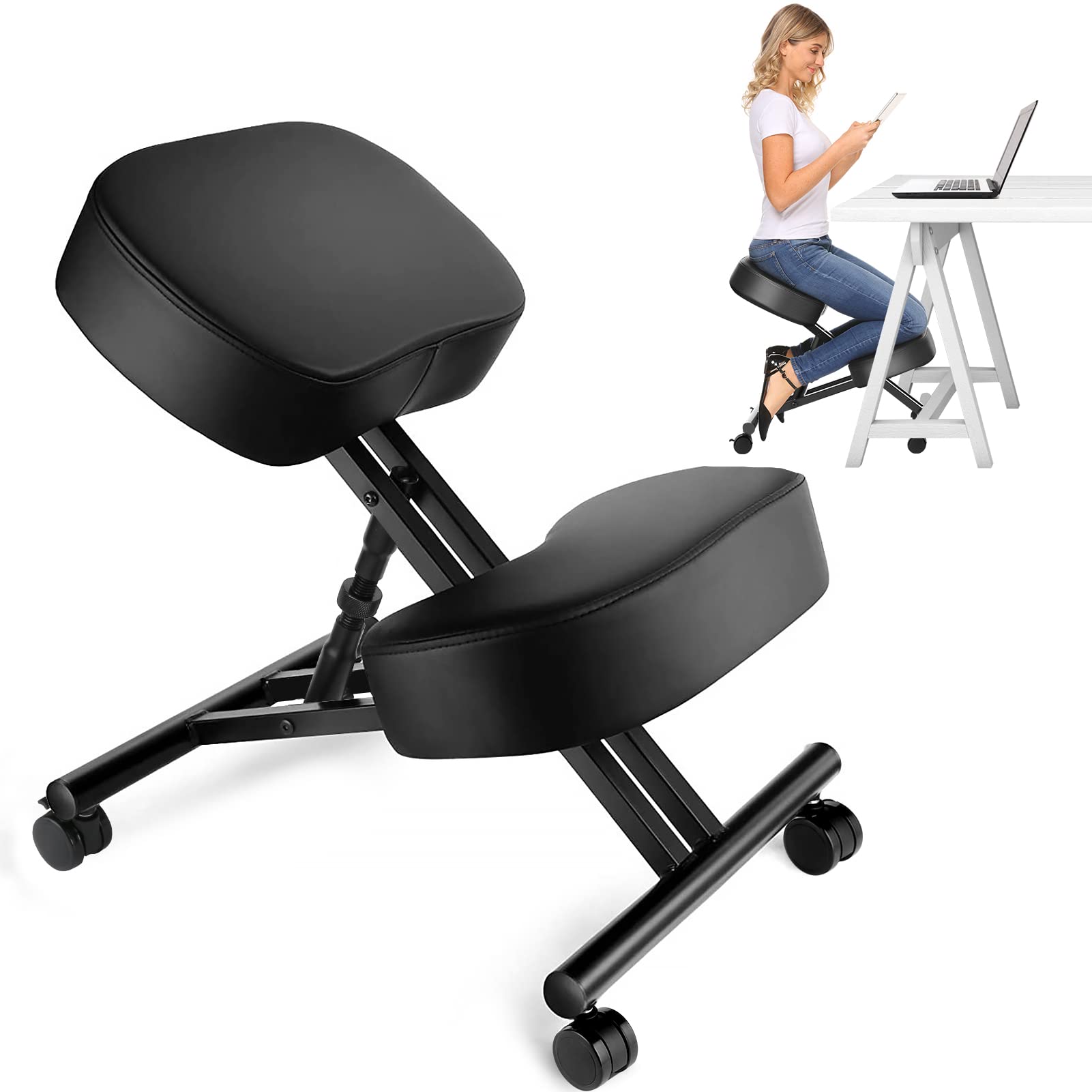 Office Furniture Commercial - Kneeling Chair Ergonomic for Office, Adjustable