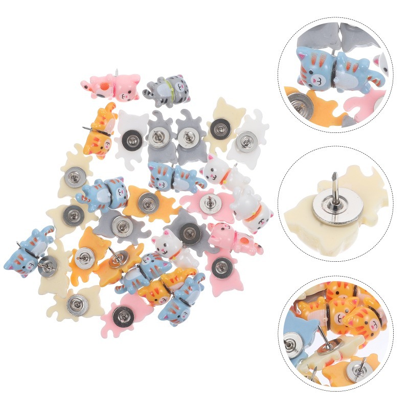 20Pcs Cute Resin Cat Push Pins - Bulletin Board Cork recension och pris