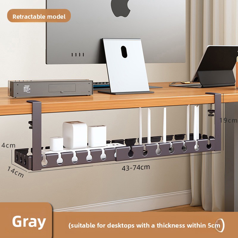 Retractable No Drill Clamp On  - Cable Tray Under Desk recension och pris