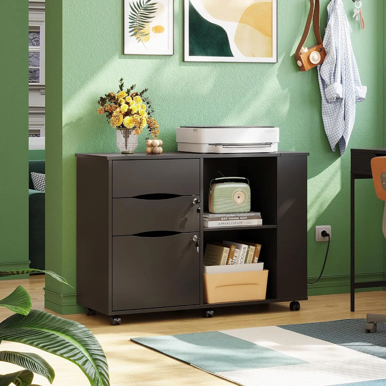 File Cabinet with Lock, Printe - File Cabinet Lateral recension och pris