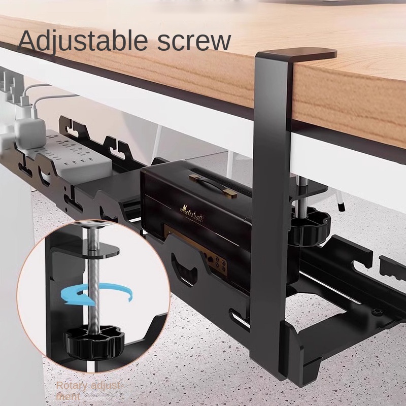Telescopic Under Table Storage - Cable Tray Under Desk recension och pris
