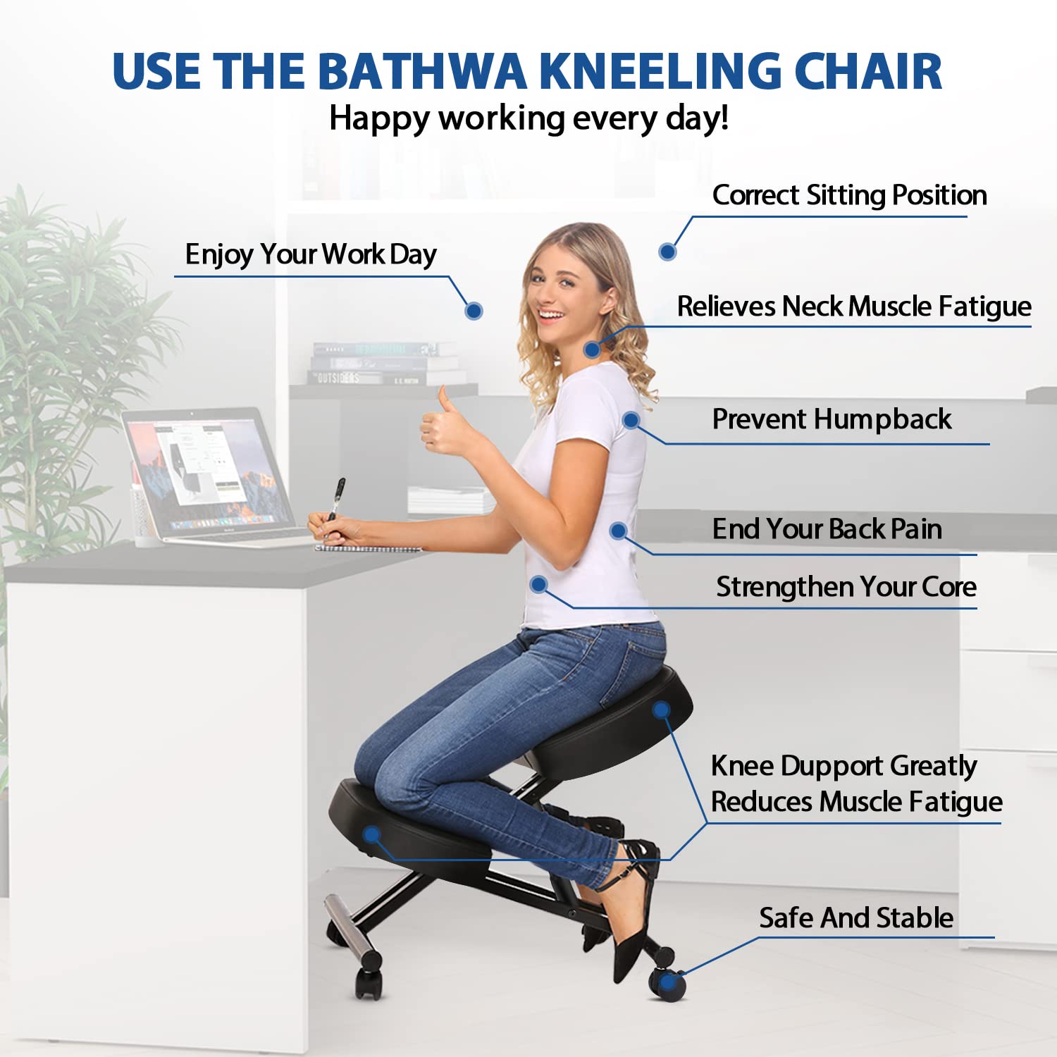 Kneeling Chair Ergonomic for O - Office Furniture Commercial recension och pris