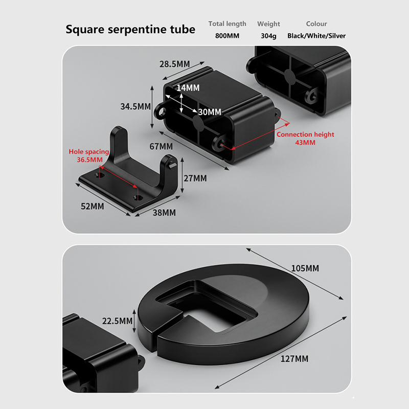 【L】Wire Spine Cable Spine 80CM - Cable Tray Under Desk recension och pris