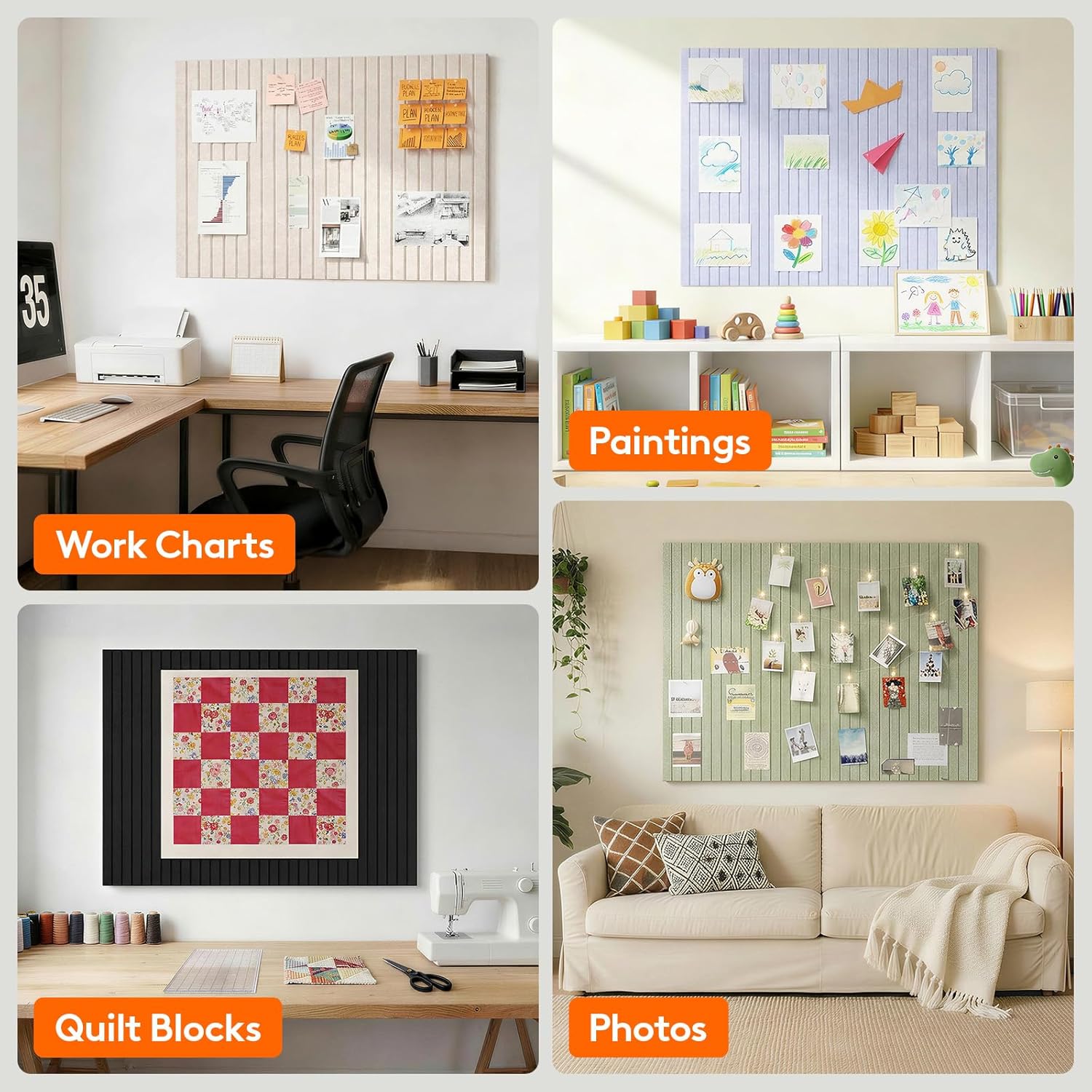 SW 6 PCS  Felt Wall Tiles，Cork - Bulletin Board Cork recension och pris