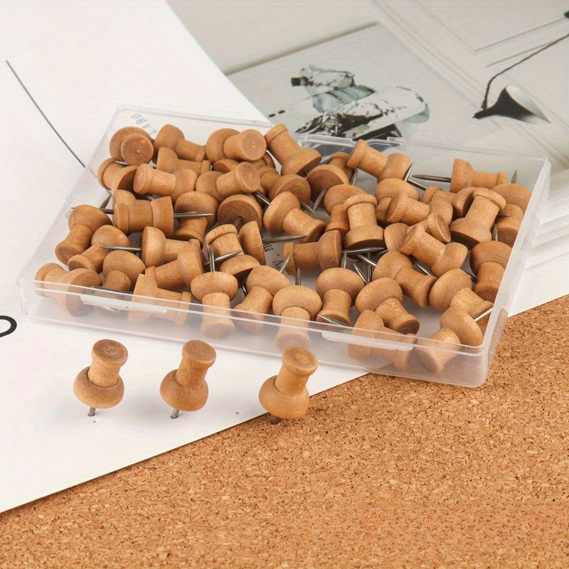 Decorative Wood Push Pins - Id - Bulletin Board Cork recension och pris