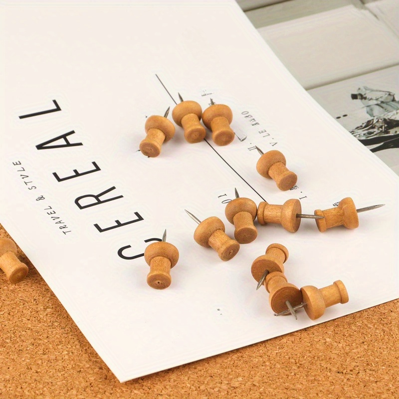 Decorative Wood Push Pins - Id - Bulletin Board Cork recension och pris