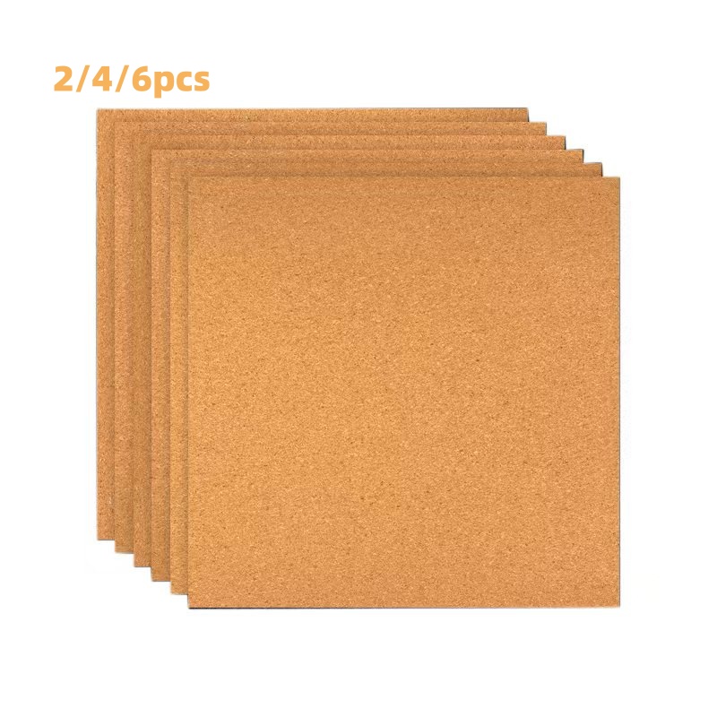 2/4/6 Pieces of Square Cork Bo - Bulletin Board Cork recension och pris
