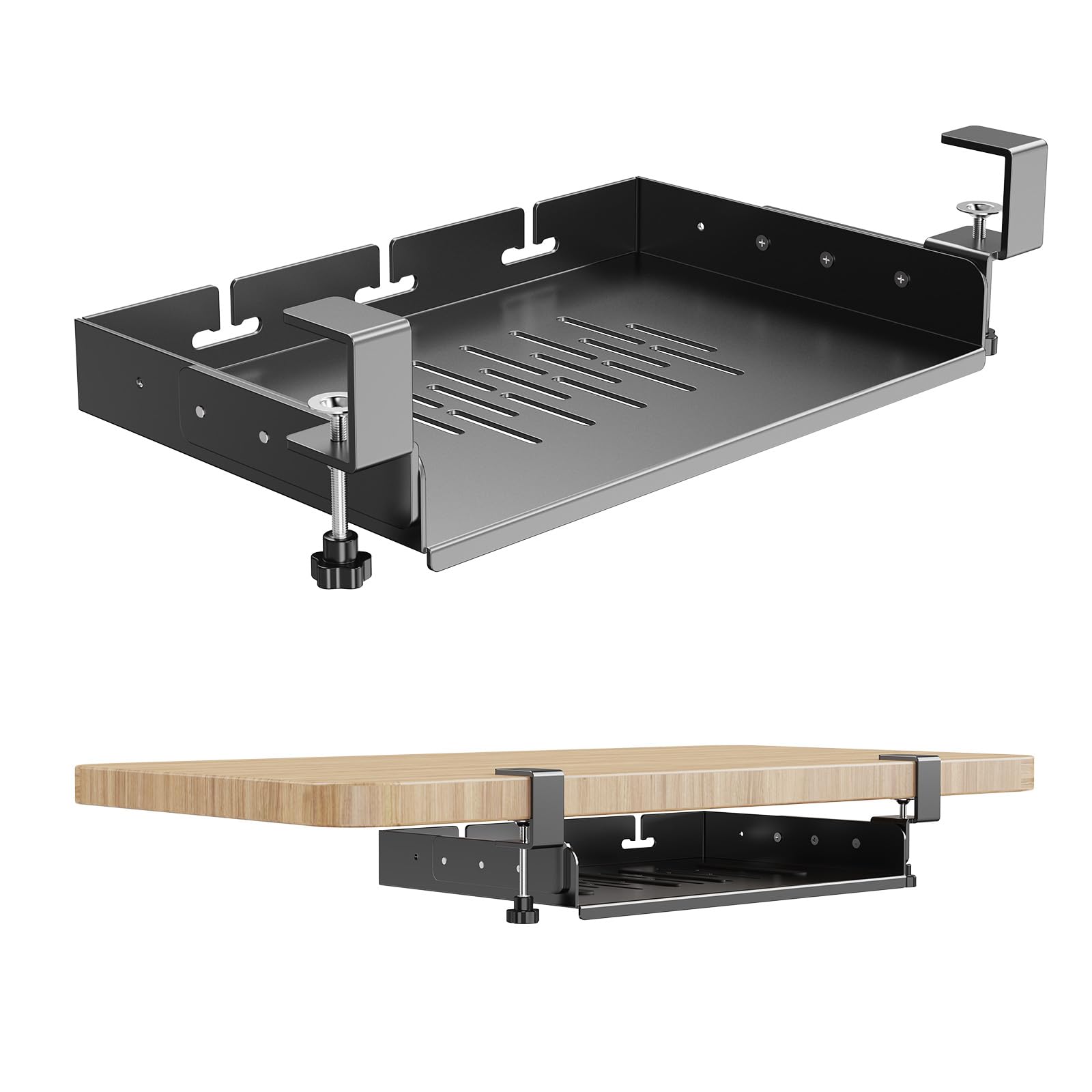 No Drill Under Desk Laptop Mou - Cable Tray Under Desk recension och pris