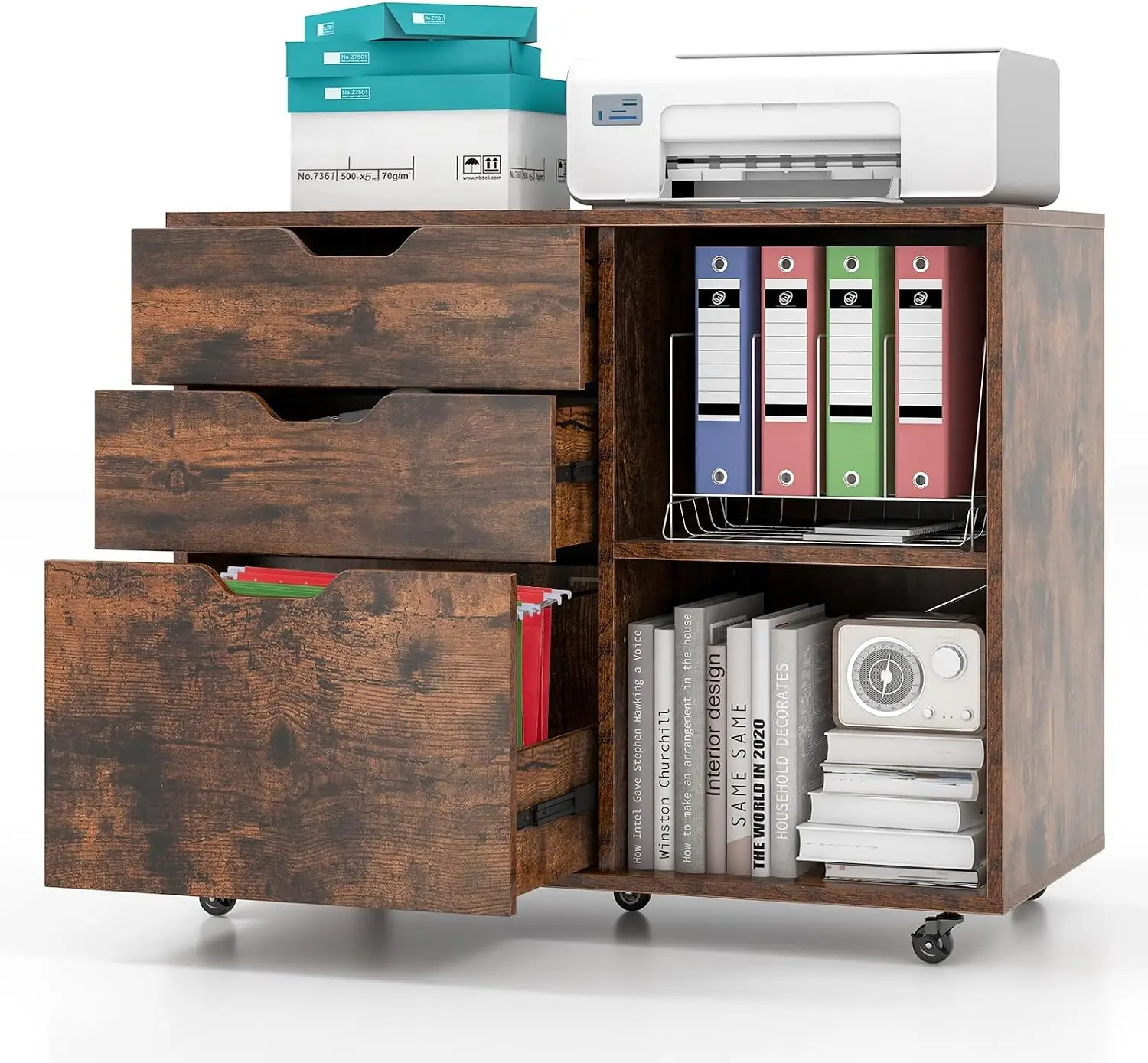 3-Drawer File Cabinet, Mobile  - File Cabinet Lateral recension och pris